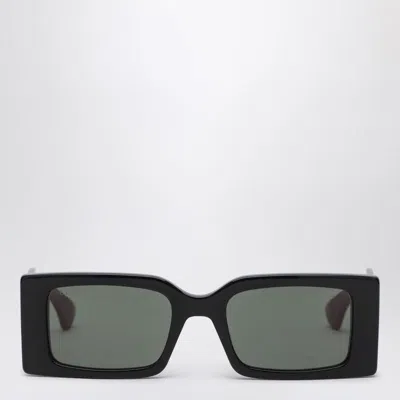 Gucci Rectangular Sunglasses In Glossy In Black
