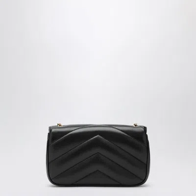 Saint Laurent Loulou Mini Ysl Chain Crossbody Bag In Quilted Leather In Black