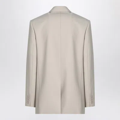 Saint Laurent Light Beige Single-breasted Wool Jacket Men In Neutral