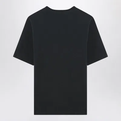 Saint Laurent White Cotton T-shirts And Polos In Black