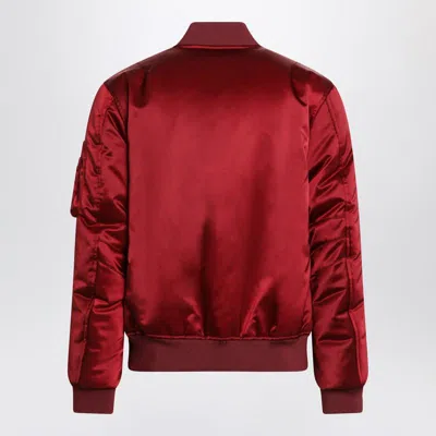 Gucci Rosso Ancora Bomber In Heavy Nylon Canvas Men In Red