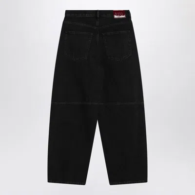 Gucci Women Baloon Denim Pants In Black