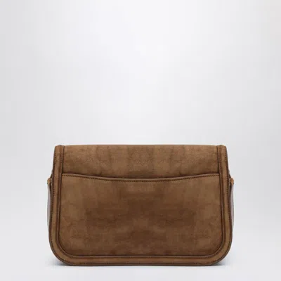 Saint Laurent Solferino Suede Leather Shoulder Bag In Brown