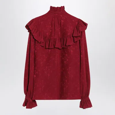 Saint Laurent Damask Shirt In Red