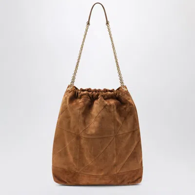 Saint Laurent Large Jamie 4.3 Patchwork Suede Shoulder Bag In Brown