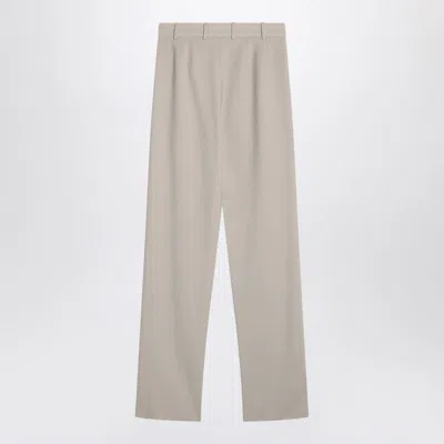 Saint Laurent Beige Wool Trousers In Neutral