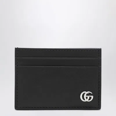 Gucci Card Holder With Money Clip Gg Marmont Black Men In Black