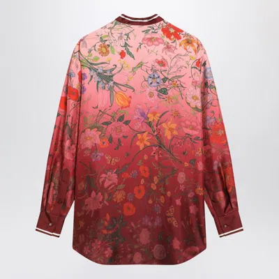 Gucci Silk Floral Shirt In Multi