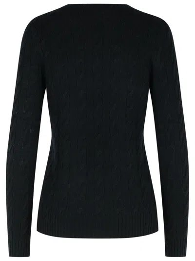 Polo Ralph Lauren 'julianna' Black Wool Blend Sweater In Black