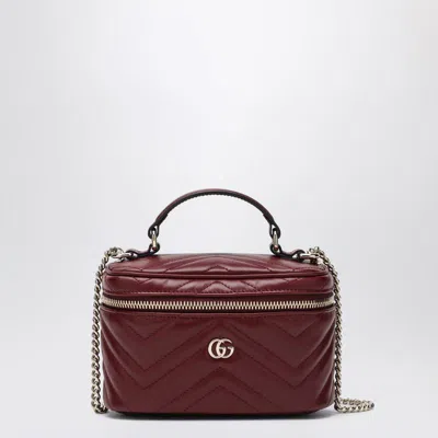 Gucci Mini Vanity Bag Gg Marmont Rosso Ancora Women In Red