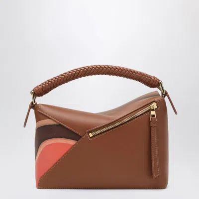 Loewe Small Puzzle Edge Top Handle Bag In Brown