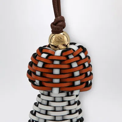Loewe Suna Fujita Mushroom Charm In Classic Calfskin In Brown