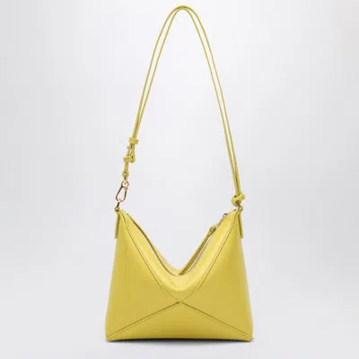 Loewe Puzzle Fold Yellow Clutch Bag In Metallic