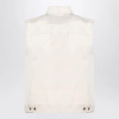 Rick Owens Drkshdw Vest Ivory In Denim In Multi