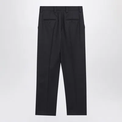 Prada Safety Pin Wool Tailored Pants In Gray