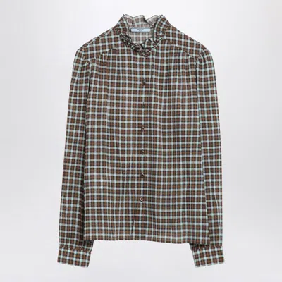 Prada Printed Shirt In Blue