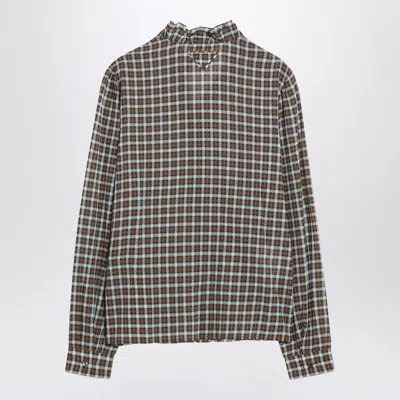 Prada Printed Shirt In Blue
