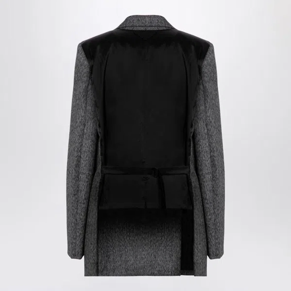 Prada Double-breasted Jacket In Prince Of Wales Women In