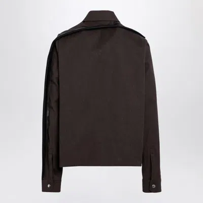 Rick Owens Tour Long-sleeved Overshirt In Brown
