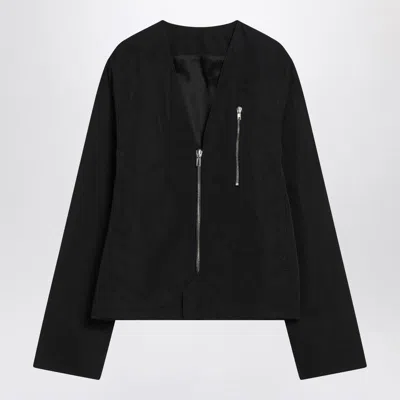 Rick Owens Black Hollywood V Safety Jacket In Black