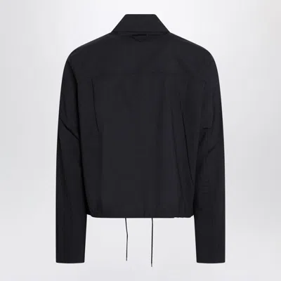 Prada Men's Wool Jacket With Zip In Blue