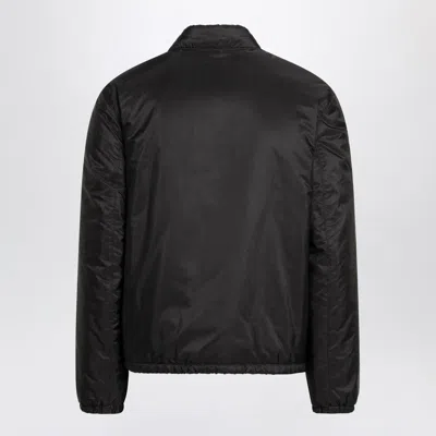 Prada Triangle Logo Re-nylon Padded Jacket In Black