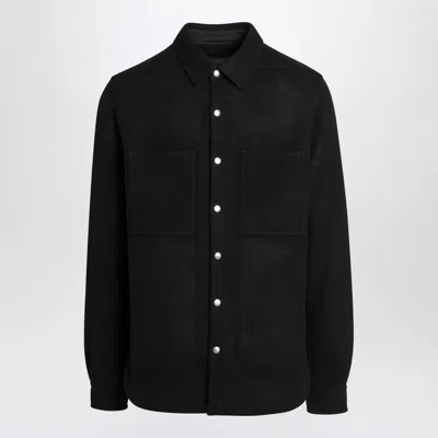 Rick Owens Button-fastening Pocket Shirt Jacket In Black