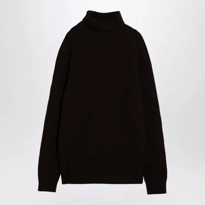 Prada Men's Cashmere Blend Turtleneck Sweater In Brown