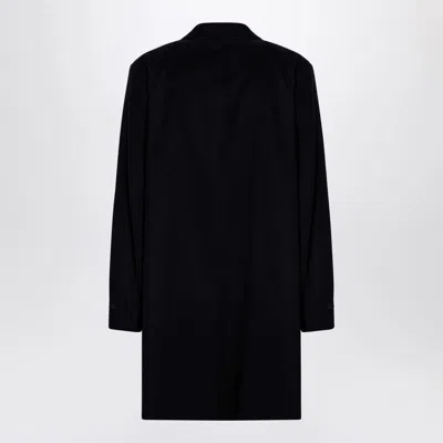Prada Single-breasted Wool Coat In Blue