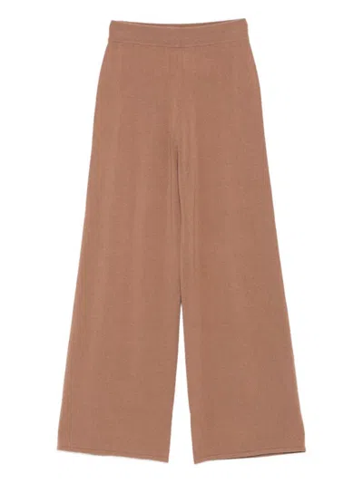 Liu •jo Elasticated-waistband Trousers In Brown