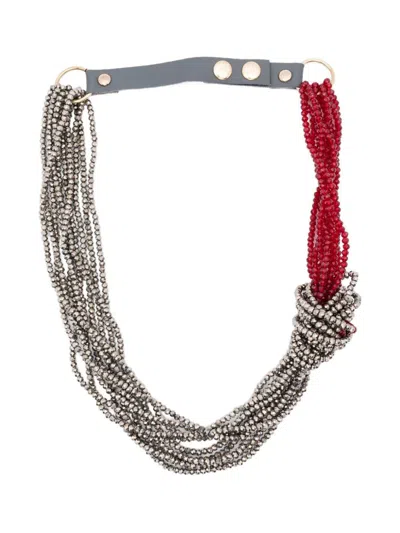 Antonelli Bead Necklace In Metallic