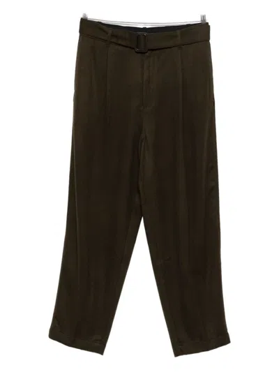 Emporio Armani Exclusive Wool Trousers In Green