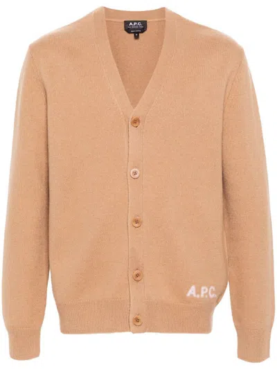 Apc A.p.c. Sweater Camel Brown Virgin Wool In Brown