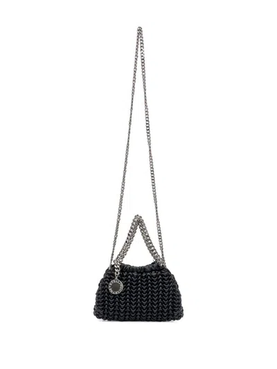 Stella Mccartney Falabella Popcorn Drawstring Crossbody Bag In Black