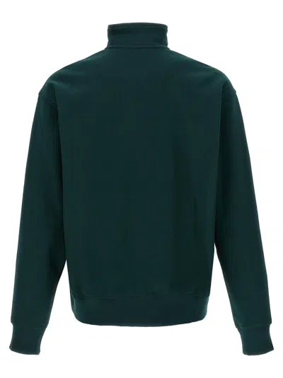 Carhartt Green Half Zip American Script Sweatshirt In Green
