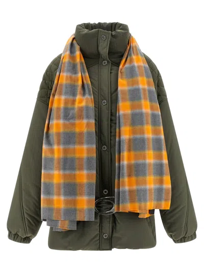 Marbell Amy Puffer Jackets Green In Animal Print