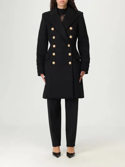 Balmain 10 Buttons Coat In Virgin Wool And Cashmere Women In Black