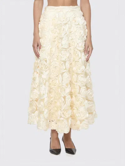 Rotate Birger Christensen Rotate Skirt With Roses In Neutral