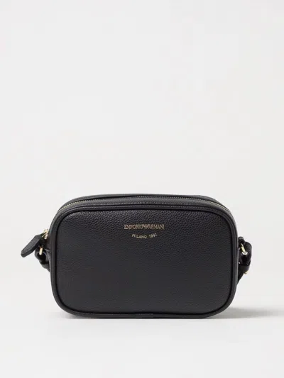 Emporio Armani Logo-stamp Crossbody Bag In Black