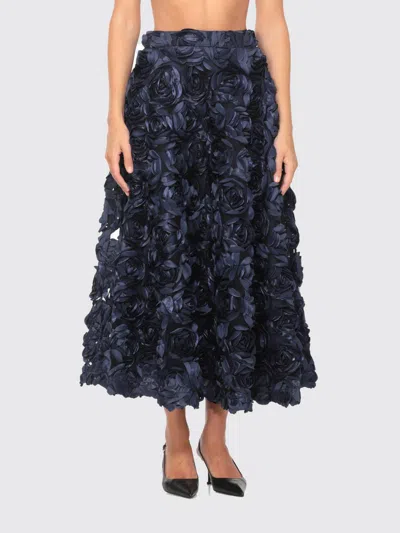 Rotate Birger Christensen Rotate Maxi Sun Skirt In Blue