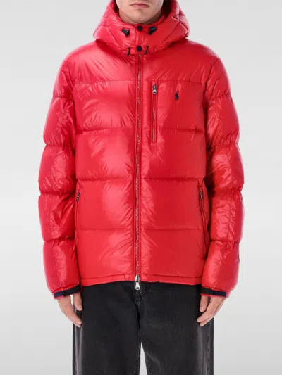 Polo Ralph Lauren Water Repellent Down Jacket In Red