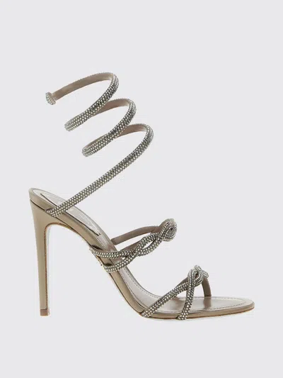 René Caovilla 110mm Crystal-embellished Spiral-wrap Sandals In White