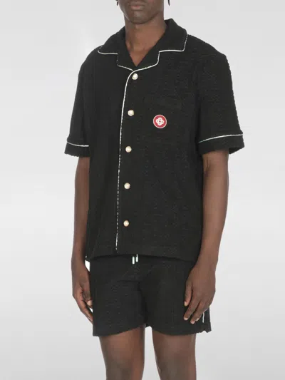 Casablanca Mens Towelling Monogram Shirt In Black