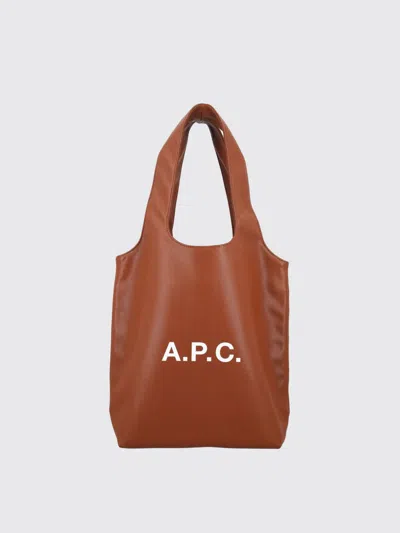 Apc A.p.c. Ninon Small Tote Bag In Brown
