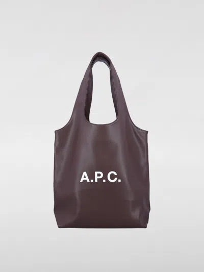 Apc A.p.c. Ninon Small Tote Bag In Brown