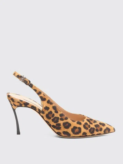 Casadei "malesia Sling Back" Blade Pumps In Brown