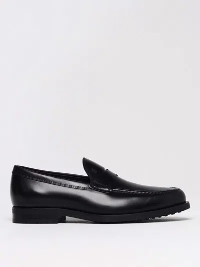 Tod's Leather Loafer With Iconic Horsebit In Black