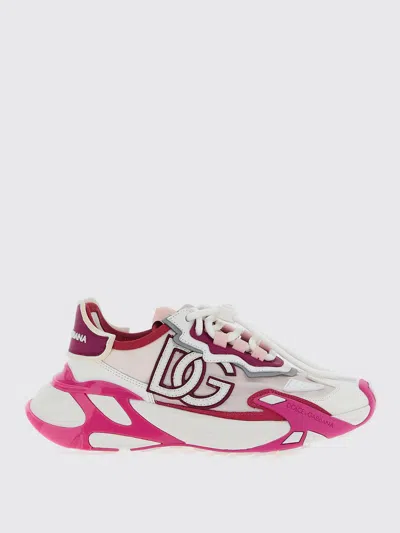 Dolce & Gabbana Day Faster Viscose Fabric Sneakers In Pink