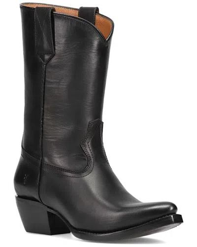 Frye Sacha Mid Pull-on Leather Boot In Black