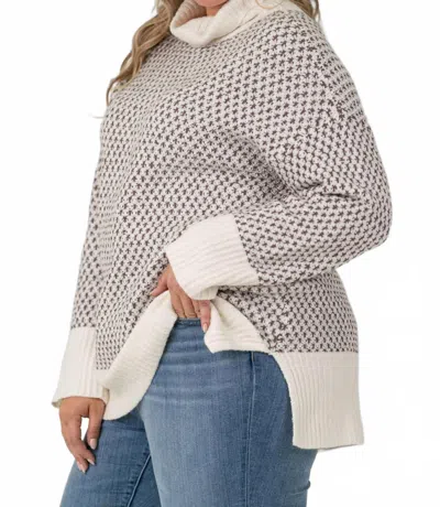 Nic + Zoe Cozy Spot Sweater - Plus In Neutral Mix In Multi